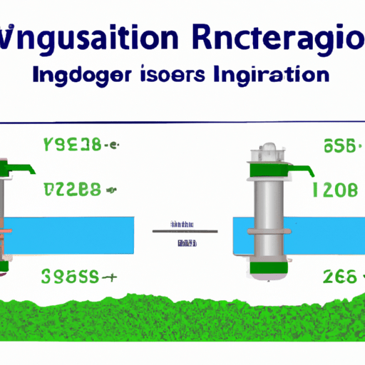 1. An illustration comparing the cost of different types of irrigation systems